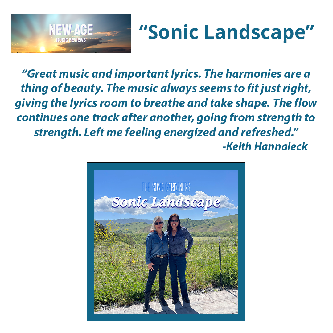 Review of Sonic Landscape album by The Song Gardeners. Reviewer Keith Hannaleck, New Age Music Reviews.